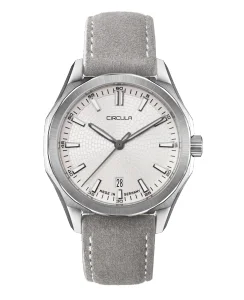 Circula Watches Facet 41 Snow Suede Strap