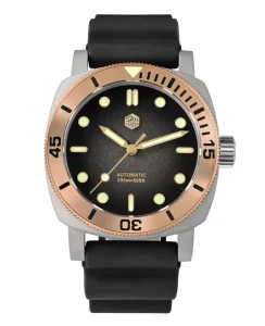 San Martin SAN-MARTIN-SN0125-T Gradient Black Dial With Applied Hexagonal Logo