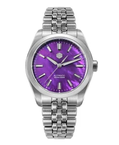 San Martin SN0144-GX-4 Purple MOP 5-Link Bracelet
