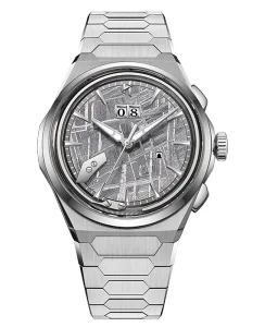 Lucky Harvey Sound Of Nature Muonionalusta Meteorite Dial Silver Titanium Chiming