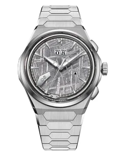 Lucky Harvey Sound Of Nature Muonionalusta Meteorite Dial Silver Titanium Chiming