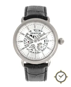 Heritor Automatic Mattias Leather-Band Watch w/Date