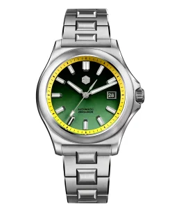 San Martin SN0119-B Gradient Green Stainless Steel H Shape Bracelet