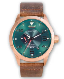 Meia Lua Watches BOREAL MOONRISE - Bronze Gold Case - Distressed Leather