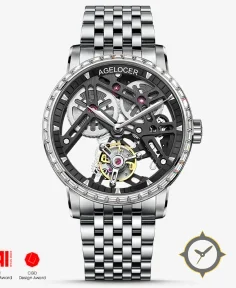 Agelocer Original Skeleton Free-sprung Balance Flying Tourbillon Zircon Version