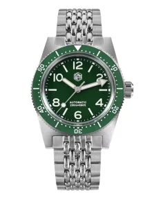 San Martin SAN-MARTIN-WATCHES-SN007-G-X1 SW200 Green Stainless Steel Bracelet