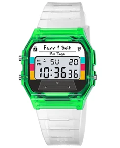 Farr + Swit Lime Green Retro Digital Mix Tape