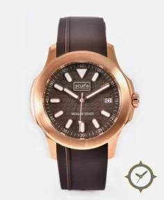 Top Side Crew Rose Gold Brown Dial