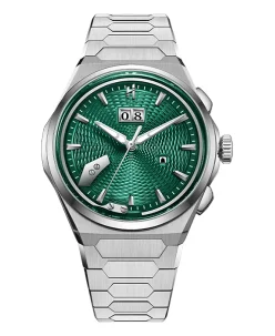 Lucky Harvey Sound Of Nature Guilloche Dial Green Titanium Chiming