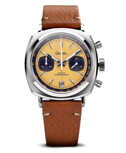 Geckota Chronotimer Chronograph Watch Yellow Racing Dial