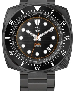 MMI Watches DUMBO 500M DIVE WATCH DLC 316L NH35 "DLC STEEL BRACELET PACKAGE" DB8NHS