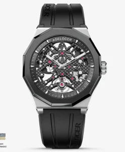 Agelocer Schwarzwald Series Engraved Skeleton Mechanical
