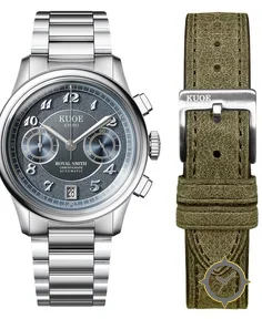 ROYAL SMITH 90-012 Automatic Chronograph, Navy with Breguet Numerals