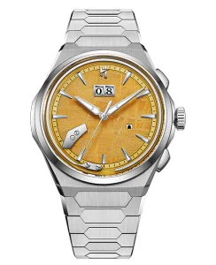 Lucky Harvey Sound Of Nature Muonionalusta Meteorite Dial Yellow Titanium Chiming