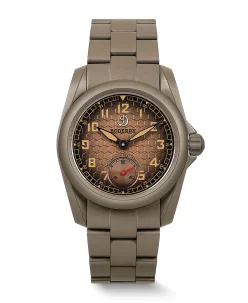 Boderry VOYAGER S72 72-Hour Power Reserve Titanium Automatic Field Watch, 100M Water Resistant Desert Tan/Bracelet