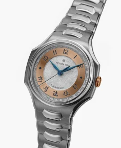 Atelier Wen x Massena LAB Inflection Shuò Rose Gold FKM Sailcloth Strap - Blue