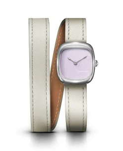Dennison Mini Pink Malaysian Jade In Steel Beige Double