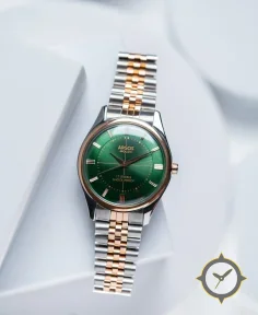 Argos Watch Co Apollo II Olive Green Rose Gold Two Tone