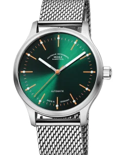 Mühle Glashütte Panova Green with milanaise bracelet