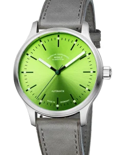 Mühle Glashütte Panova Lime with grey leather strap