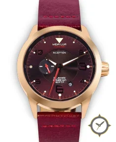 MOONLIGHT MARS | Bronze Gold - Burgundy Leather