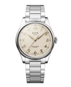 Kuoe ROYAL SMITH 90-006 Breguet Numerals Silver Case Ivory Dial