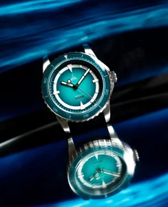 Delhi Watch Company DWC HAVELOCK (9039) Gradient Aqua Rubber Strap