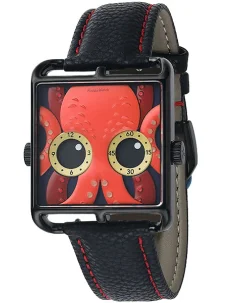 Happiewatch “Crimson Octopus” Art Dial Watch — Limited Edition
