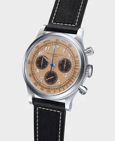 Time This 1960s Vintage Style Chronograph Black