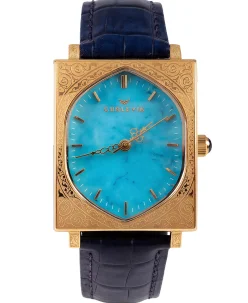 Gurlevik Gates Gold Engraved Turquoise