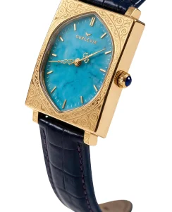 Gurlevik Gates Gold Engraved Turquoise