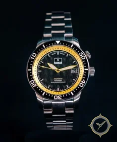 The Black/Yellow Golby Aquareef Dual Timer Watch.