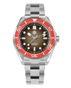 San Martin SAN-MARTIN-SN036-G-B Orange Bezel + Gradient Brown Dial