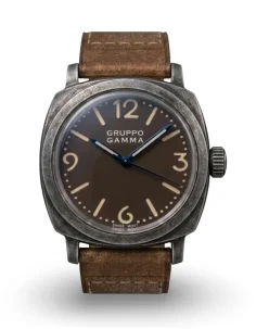 Gruppo Gamma GENESIS Aged Steel - Brown Dial, Swiss Movt