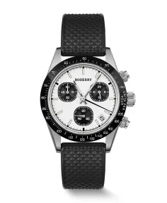 Boderry GOLDACE 100M WR Titanium Mecha-Quartz Chronograph Watch White