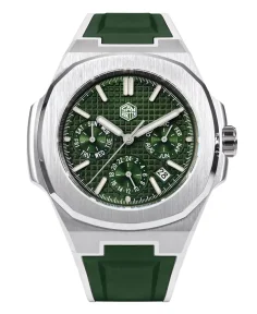 San Martin SN075-G-B2 Sunray Green Rubber Strap