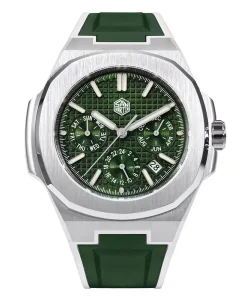 San Martin SN075-G-B2 Sunray Green Rubber Strap