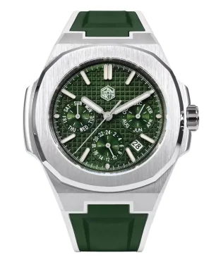 San Martin SN075-G-B2 Sunray Green Rubber Strap