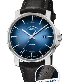 Mühle Glashütte 29er Casual in coastal blue with an additional interchangeable strap