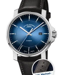 Mühle Glashütte 29er Casual in coastal blue with an additional interchangeable strap