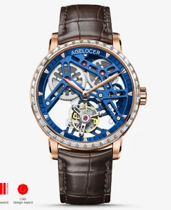 Agelocer Original Luxury Free-sprung Balance Flying Tourbillon - Zircon Version