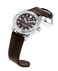 Wicked Watch Co. Damascus Diver Tiger Iron