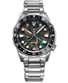 Zelos Mako 300m GMT 'Mosaic MOP'