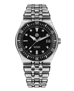 San Martin SN0148-GB2 Black Dial Black Bezel Insert