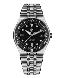 San Martin SN0148-GB2 Black Dial Black Bezel Insert