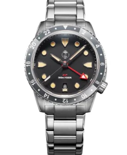 Zelos Mako 300m GMT 'Vintage Black'