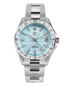 San Martin SAN-MARTIN-SN0129-G2-GMT Ice Blue Texture Dial