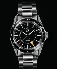 MMI Watches TURRET 300M DIVER GMT - STEEL BLACK MODEL: TRG-01B (BRACELET)