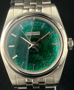 Cincinnati Watch Company Teal Green Enamel over Hammered Finish