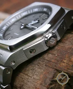 Seals Watch Company Stainless Steel with Slate Dial Automatic Wrist Watch